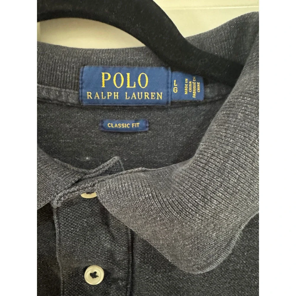 Polo Ralph Lauren Classic‎ Fit Gray Polo Shirt Men's Size Large